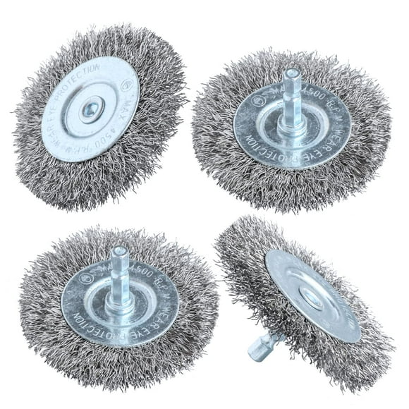 Kit de cepillos de alambre Hiqalty, 4 piezas, 75 mm, para taladro