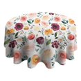 thumbnail image 4 of Pioneer Flower Floral Print Pattern Round Tablecloth 60"x60",Wrinkle Wipeable Table Cloth for Kitchen Dining Room Picnic Patio Party, 4 of 6