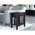 thumbnail image 2 of AFI Table d'Appoint en Bois Massif avec Chargeur USB Ensemble de 2 Espresso, 2 of 6
