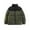 Army Green, variant on YYDGH Men's Puffer Jacket Stand Collar Zipper Coat with Pockets Retro Bubble Outerwear for Winter Colorblocked Warm Tops Army Green L