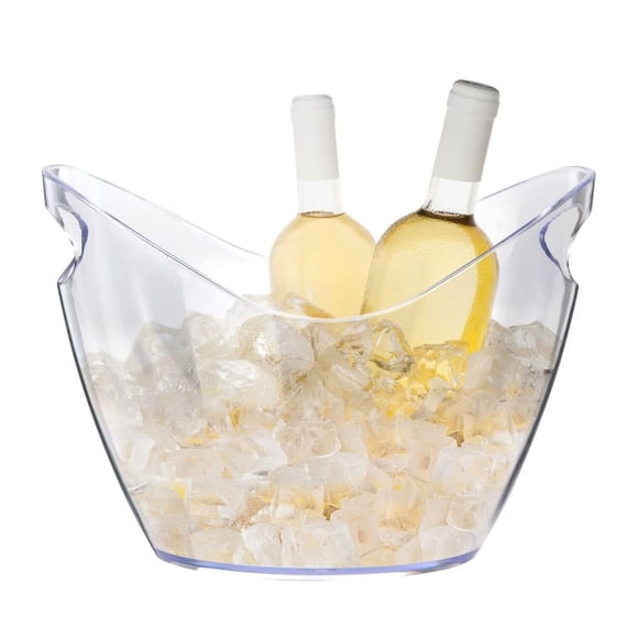 4 Liter Ice Bucket Clear Acrylic Drinking Bucket for Party Drinks in Wine, Champagne or Beer Bottles