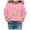 Pink, variant on Girls Autumn Winter Christmas Print Round Neck Long Sleeve Casual Hoodless Sweatshirt