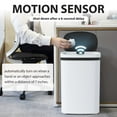 thumbnail image 3 of YRLLENSDAN 13 Gallon Trash Can Motion Sensor Touchless Automatic Garbage Cans with Lid and Odor Filter for Kitchen Bedroom Office Living Room, (White, 3), 3 of 7