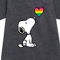 thumbnail image 2 of Peanuts - Snoopy Rainbow Heart - Toddler & Youth Girls Fleece Dress, 2 of 5