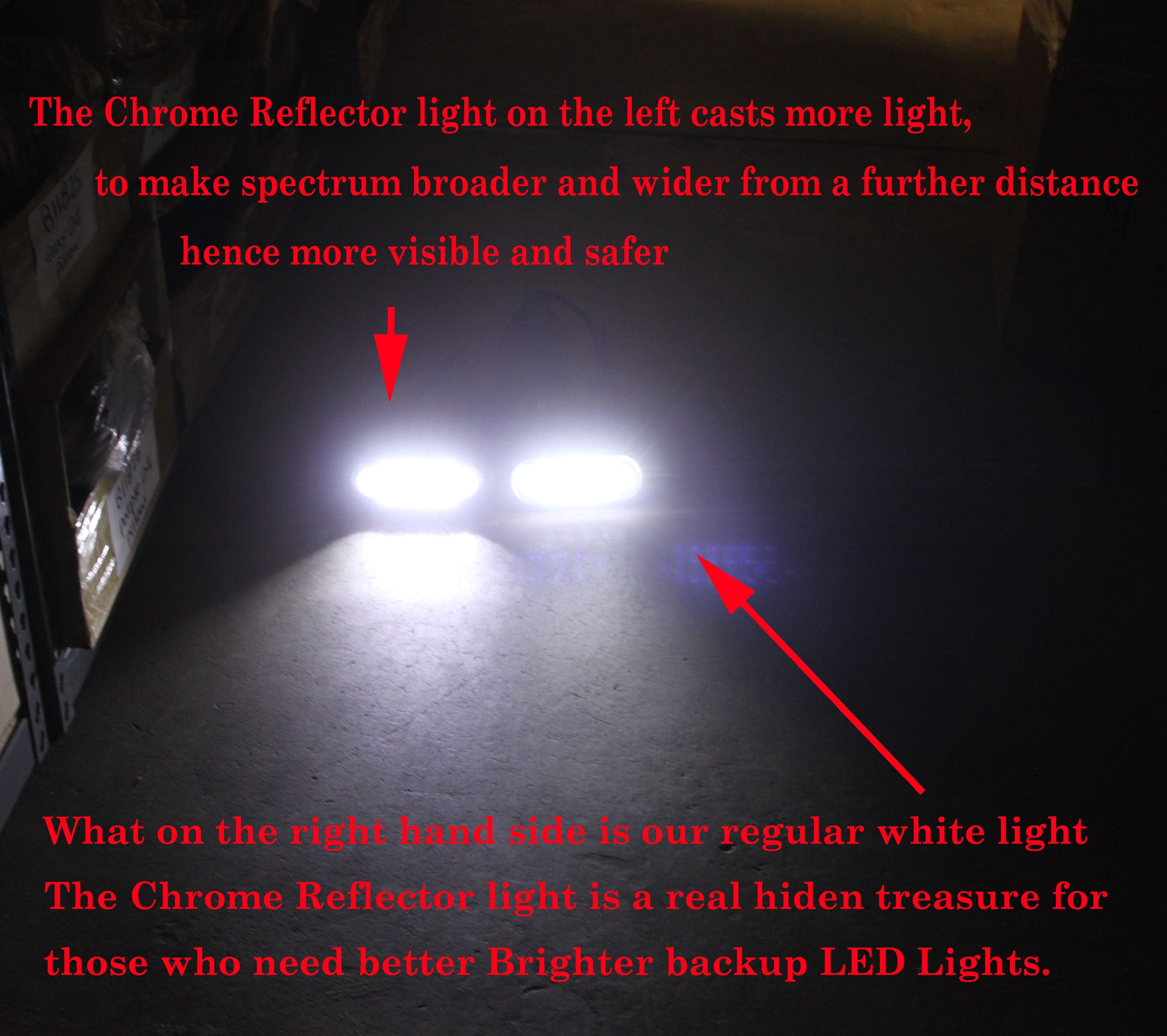 Set of 10 Pcs White Oval Backup Reverse LED 6" Light for Truck Trailer Tractor Jeep w Grommet Pigtail Kit DOT SAE Approved