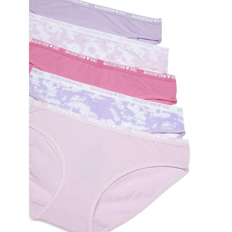 Maidenform Sweet Nothings Girls Cotton Bikini Underwear, 5-Pack, Sizes  (S-XL)