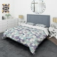 thumbnail image 3 of Designart « Design Géométrique Rétro IV » Ensemble de Housse de Couette Style Mi-Siècle, 3 of 4