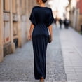 thumbnail image 4 of Karymi Womens Dresses Satin Maxi Dress, Crew Neck Batwing Half Sleeve Loose Draped Flowy Floor Length Elegant Evening Formal Gown Sundress, 4 of 5