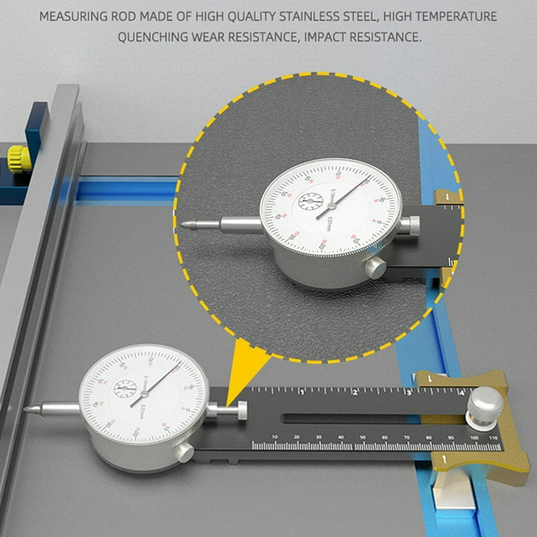 Thin Rip Jig For Table Saw - Precision Rip Cut Guide With Dial Indicator (0.01mm Accuracy) For Woodworking
