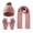 Watermelon Red, variant on YUANxueke Kids Winter Hat Scarf Gloves Set, Girls Boys Pom Hat Beanie Knitted Scarves Mittens, 3-Piece Thick Ski Sets