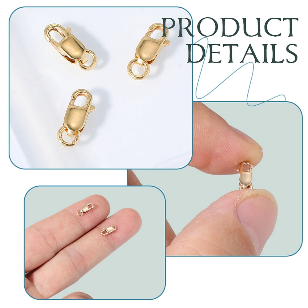 4Pcs 1/20 14K Gold Filled Lobster Claw Clasps Yellow Gold Filled Real 14K Gold Filled 8.5x4x2mm Hole: 2mm for DIY