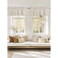 thumbnail image 3 of Swan White Window Valance, Simple Style 2 Pack Decorative Curtain for Small Windows, Light Filtering Valance with 3” Rod Pocket, 42"W x 18"L, 3 of 9