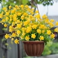 thumbnail image 4 of Sinhoon 8Pcs Artificial Flowers Outdoor UV Resistant Fake Flowers ,Faux Plastic Flower Greenery Shrubs Plants for Indoor Outside Hanging Planter Home Garden Decoration (Yellow), 4 of 12