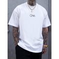 thumbnail image 1 of ONE Print Men's Crew Neck Fashionable Short Sleeve Sports T-shirt, Comfortable And Versatile, for Summer And Spring, Athletic Style, Comfort Fit T-Shirt, As Gifts, Casual Sporty Tee, Summer Gifts, 1 of 9