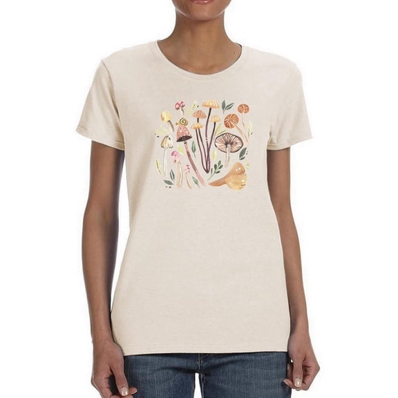 Fungi Field Trip Iii. T-Shirt Women -Annie Warren Designs, Female x-Large