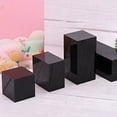 thumbnail image 4 of Uxcell 2"x2"x1" Jewelry Display Riser Polished Acrylic Cube Display Stand Block Collection Showcase, Black, 4 of 5