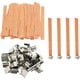 thumbnail image 1 of Mechas de madera para velas. El crujido crea un ambiente romántico. Compatible con cera de soja para una combustión limpia. Fáciles de usar con portamechas para hacer velas tú mismo., 1 of 5