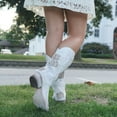 thumbnail image 3 of White Rose Inlayed Women's Cowgirl Boots (M50032), 3 of 9