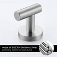thumbnail image 5 of 304 Stainless Steel Towel Hook Bathroom Bathrobe Hook Single Coat Hook Hotel Metal 2PCS, 5 of 6