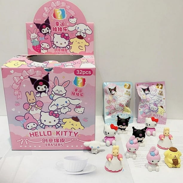32 unids/set Anime Crayon Shin-chan Diy dibujos animados Animal borrador de lápiz figura de acción Nohara Shiro artículos para estudiantes papelería niños