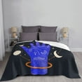 thumbnail image 5 of XMXT Flannel Throw Blanket for Couch, Blue Rune Hand Moon Bed Sofa Decor Blankets for Home Bedroom, 50 x 40 inches, 5 of 9