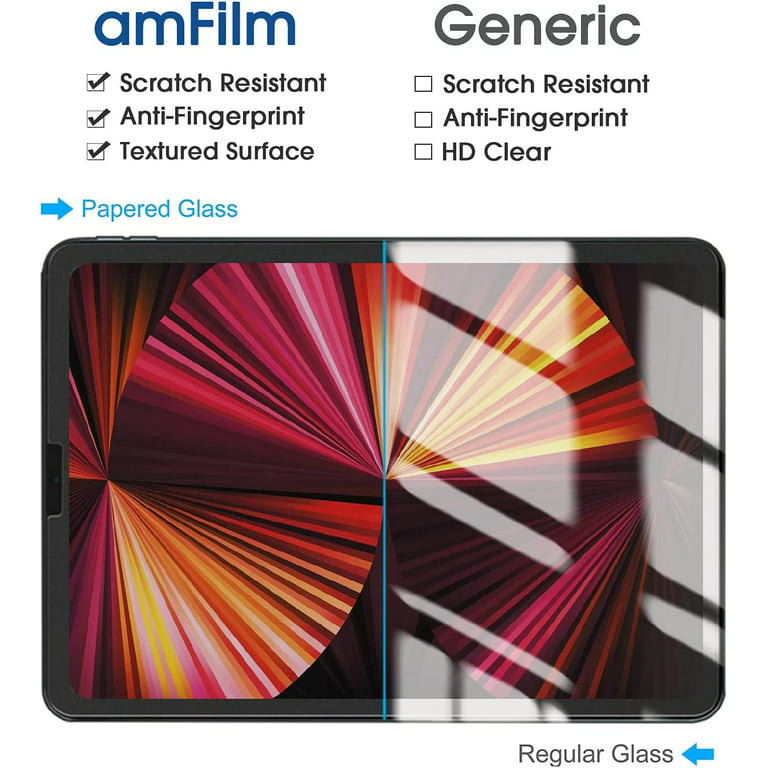  amFilm Screen Protector for New iPad 9 / iPad 8 / iPad 7, Apple  Pencil Compatible, Tempered Glass, 2 Pack : Electronics