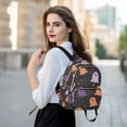 thumbnail image 6 of FORMRS Mini Backpack Purse for Women Travel Daypack Casual Shoulder Bag, Halloween Orange Ghosts, 6 of 7