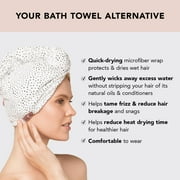 Kitsch Super Absorbent Microfiber Hair Towel Wrap, Micro Dot, 1 Count