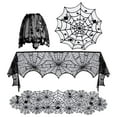 thumbnail image 4 of Halloween Decorations Black Lace Tablecloth And Gothic Décor Mantel Scarf Lampshade Wrap For, 4 of 7