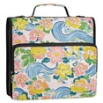 thumbnail image 5 of FORMRS Zipper Binder with Shoulder Strap 2-inch Ring 500 Sheet Capacity File Bag, Blue Floral Wave, 5 of 5