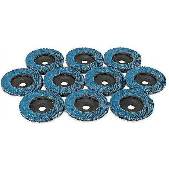 4.5" x 7/8" Premium High Density Zirconia Type 27 Flap Disc 120 Grit - 10 Pack