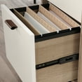 thumbnail image 6 of Sauder Anda Norr Oak Finish L-Shaped Desk with White Accents, Sky Oak Finish, 6 of 11