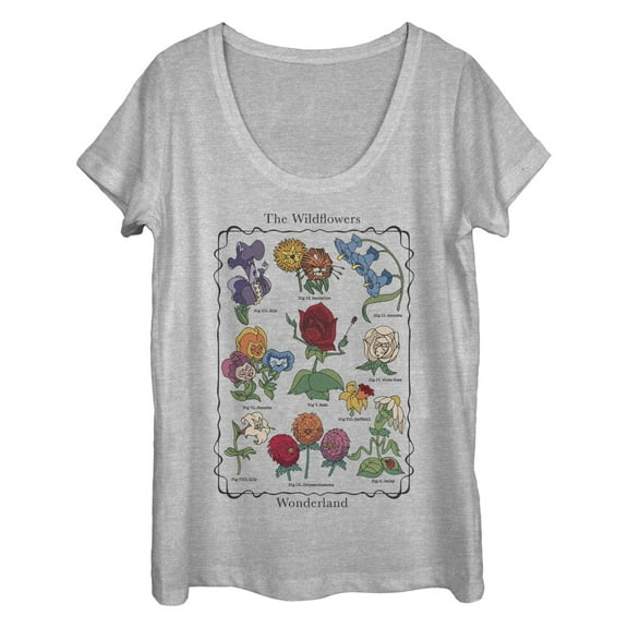 Women's Alice in Wonderland The Wildflowers Chart Graphic T-Shirt