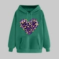 thumbnail image 2 of VBTAPA Women's Mardi Gras Sweatshirt Novelty Mask Graphic Hoodies Tuesday Carnival Parade Party Pullover Tops with Kangaroo Pocket Army Green L, 2 of 6