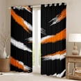 thumbnail image 2 of Homewish Geometric Lines Print Curtains Pack of 2 (42x84 Each),Graffiti Stripes Pattern Curtains Blackout,Orange White Black Bedroom Curtains For Teens,Luxury Bedroom Decor, 2 of 6