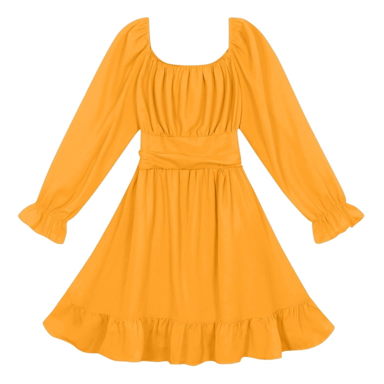 orange birthday dresses Lovely Flower Girl Dress Princess Party Gown D028 Kids size larger than GUS8 was considered as plus size Alexandranx Orange Long Dress With