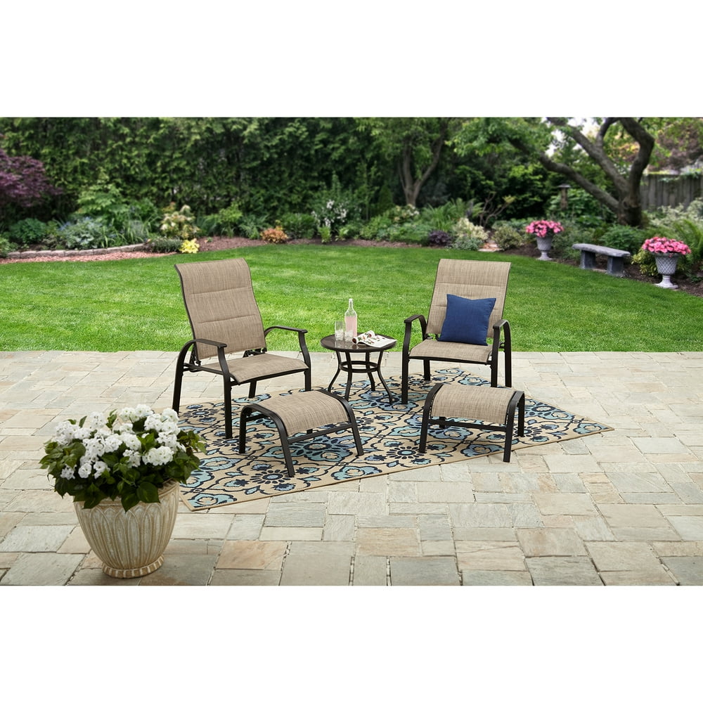 Mainstays Highland Knolls 5 piece Outdoor Patio Furniture Chat Set