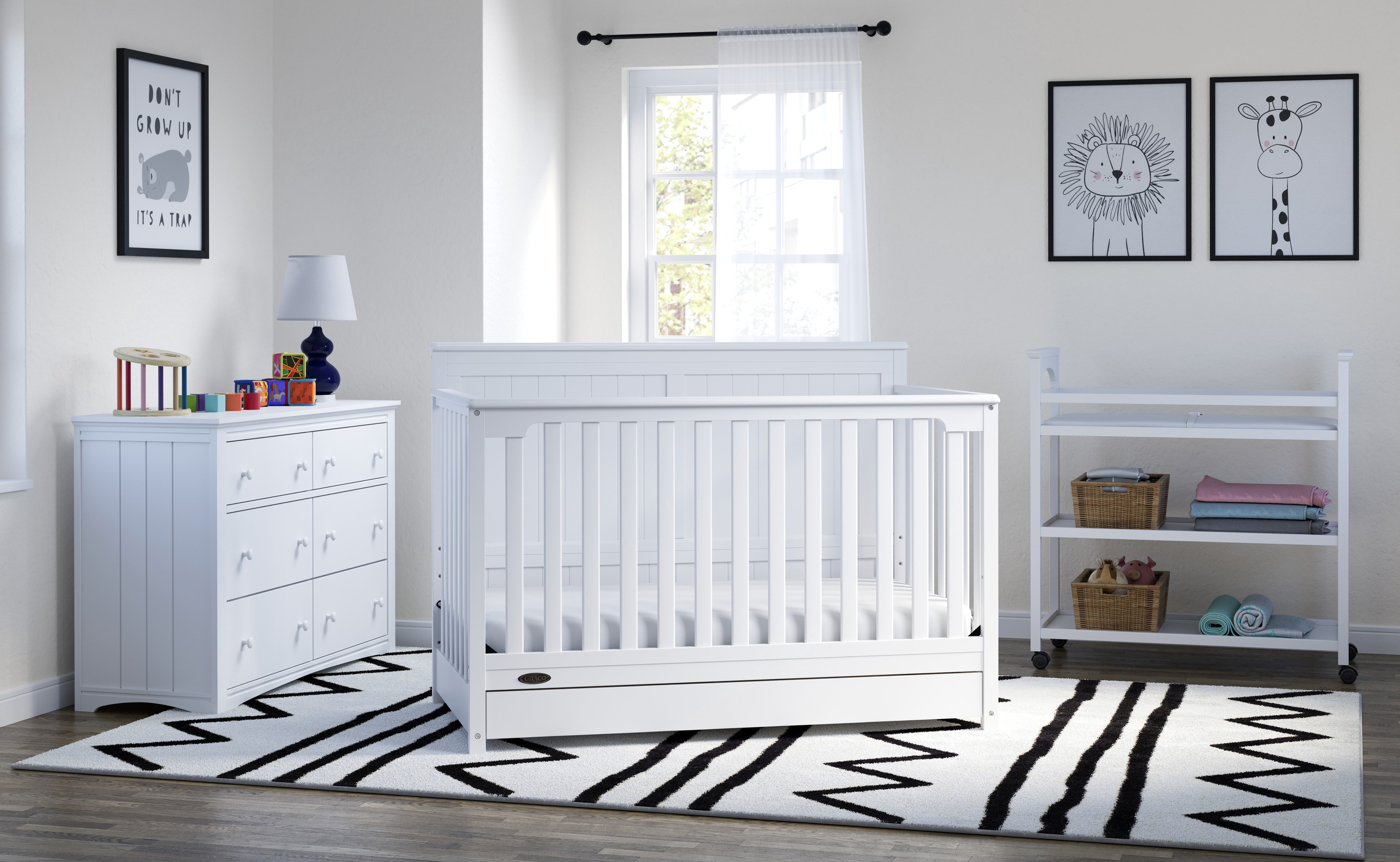 Graco Hadley 6-Drawer Classic Kids Double Dresser White