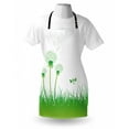thumbnail image 3 of Dragonfly Apron Ecology Background with Dandelions Greenland Grass Habitat Nature Print, Unisex Kitchen Bib Apron with Adjustable Neck for Cooking Baking Gardening, Lime Green White, by Ambesonne, 3 of 3