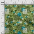 thumbnail image 1 of oneOone Cotton Cambric Olive Drab Fabric Circle & Triangle Geometric Sewing Craft Projects Fabric Prints By Yard 42 Inch Wide, 1 of 4