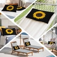 thumbnail image 6 of Yellow Sunflowers Pillow Covers, Linen Long Throw Pillow Case, Spring Flowers Modern Simple Art Black Holiday Pillow Protector Decorative Cushion Cover for Living Room/Bedroom 16" x 24", 6 of 8
