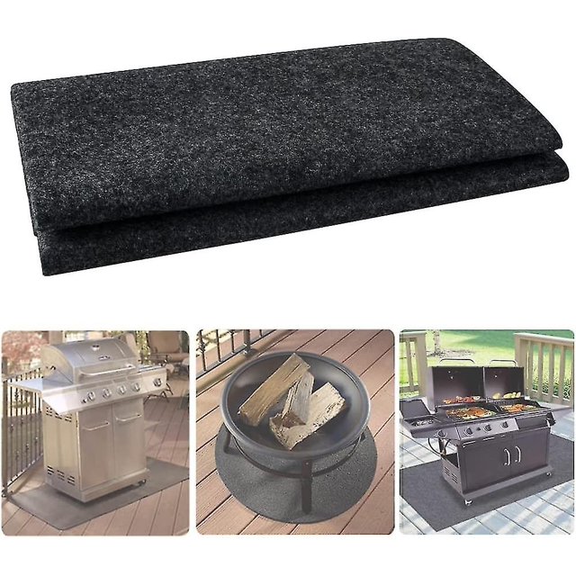 Tapis de Protection pour Sol de Barbecue, Tapis de Barbecue Extérieur, 100x120cm (39x47)