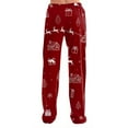 thumbnail image 6 of Women's Casual Fashion Christmas Pajama Pants, Long Sleepwear Trousers for Sports and Home Use, Comfortable and Soft Material for Nightwear and Lounging,Red,3XL, 6 of 6