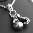 thumbnail image 7 of QQTDFG New Stainless Steel Chain Boxing Glove Pendant Rocky Necklace Silver/Gold/Black-Silver, 7 of 7