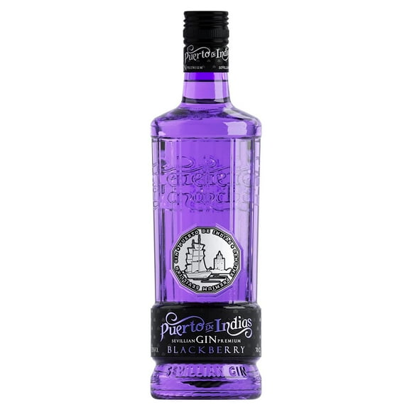 Paquete de 3 Ginebra Puerto de Indias Blackberry 750 ml