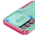 thumbnail image 3 of For Samsung A17 5G Ultimate U Design Hybrid with Camera Window Covering - Teal+Hot Pink, 3 of 4