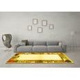 thumbnail image 3 of Ahgly Company Indoor Square Solid Yellow Modern Area Rugs, 7' Square, 3 of 4