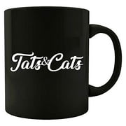 Funny Tattoo - Tats And Cats - Permanent Ink Art Design Portrait Humor - Mug