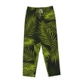 thumbnail image 4 of Goofa Tropical Palm Leaves Fern Leaf Printed Soft Pajama Pants for Women, Wide Leg Comfy Casual Lounge Yoga Pants-X-Large, 4 of 9