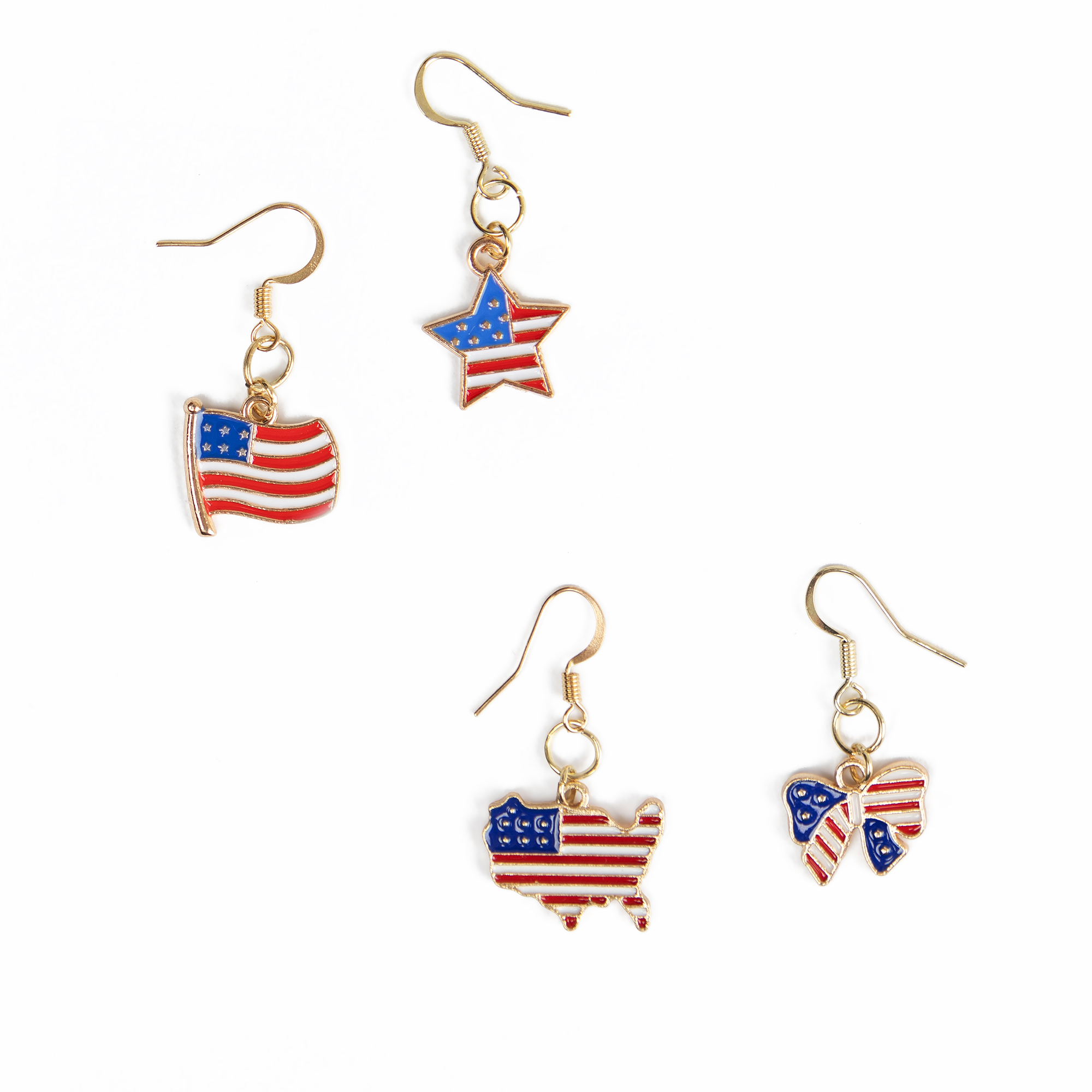 Cousin DIY Americana Enamel Charms, 60 Pieces for Jewelry Making